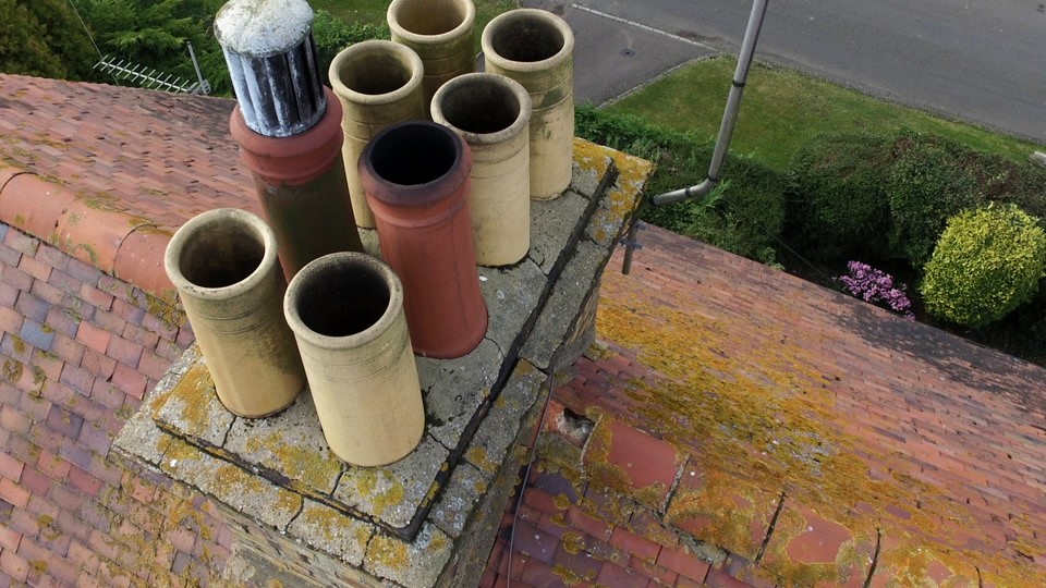 Chimney Drone Roof Inspection